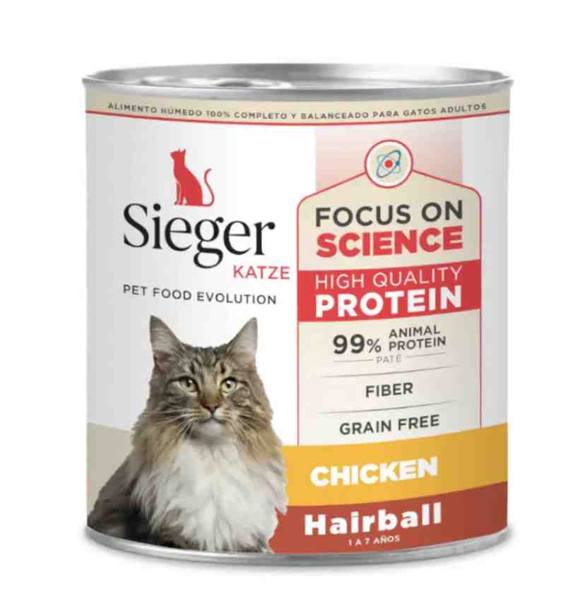 LATA SIEGER GATO ADULTO HAIRBALL 340 GM 